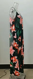AliExpress Europe and the United States cross-border plus size summer new station floral print loose slip dress long skirt