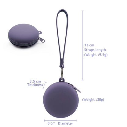 Small Purse Silica gel Handbags For Women Round Shape Mini Luxury Designer Female Messenger Coin Purse