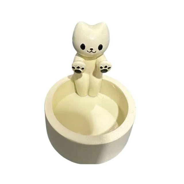 Cartoon Cat Candle Holder Cat Tea Light Candle Holder Office Home Desktop Decorative Ornaments Cute Candle Holder 