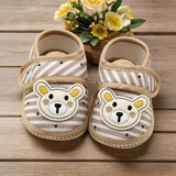 Cute Soft Sole Shoes Anti-slip Breathable First Walker Shoes Cartoon Bear Booties Newborn