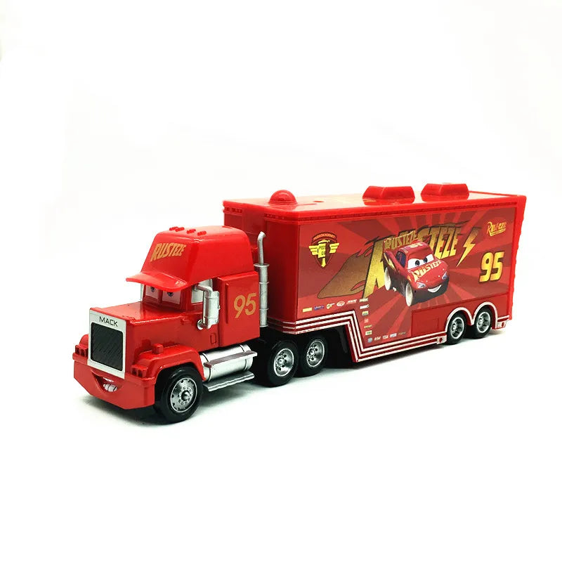 Disney Pixar Cars 2 3 Juguetes Rayo McQueen Camión Jackson Storm Tío Mack 1:55 Camión de fundición Modelo de remolque Niño niños Regalo
