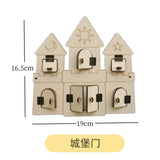 DIY Montessori  Busy Board Material Accessories Rainbow Card Water Pipe Aid Early Education Learning Skill Toy Wooden Toys Gifts