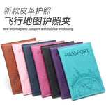 Global Flight Printed Passport Holder Leather Passport Covers Lightweight Airplane Passport Case Id Holder Plane Ticket Holder