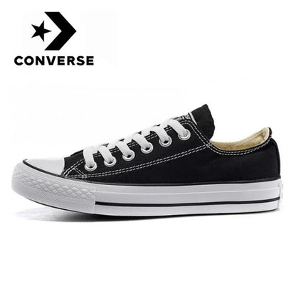 Converse Chuck Taylor All Star Men and Women Skateboarding Shoes Low-top Outdoor Vintage Sneaker White Black