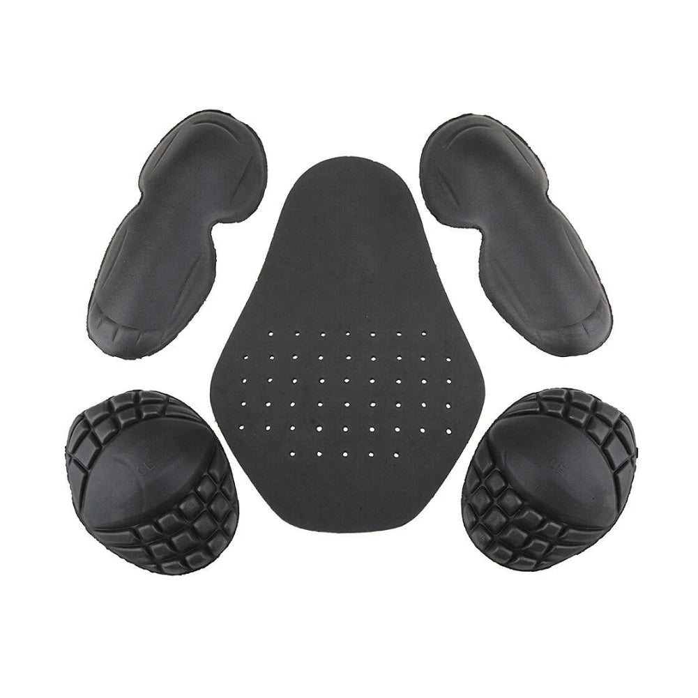 Protectores de forro para chaqueta de motocicleta, hombreras, coderas y espalda, color negro, para motocross, carreras, esquí, patinaje sobre hielo, ciclismo 