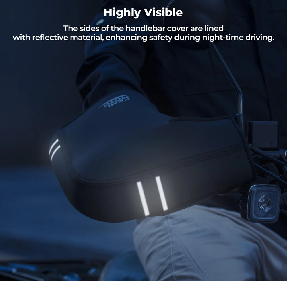 KEMITOUR Motorcycle Handlebar Gloves Scooter Hand Bar Winter Gloves Windproof Waterproof Washable For ATV Snowmobile