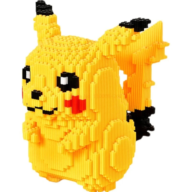 5210pcs Anime Pokemon Pikachu Diamond Micro Building Blocks Games Model Mini Bricks Figure Difficult Decompression Toys Gift