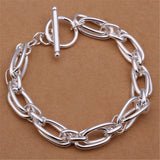 Fine 925 Sterling Silver Bracelet for Women and Men, Noble Nice Chain, Solid Charms, Wedding Party Gift, Fashion Jewelry, Hot Model 