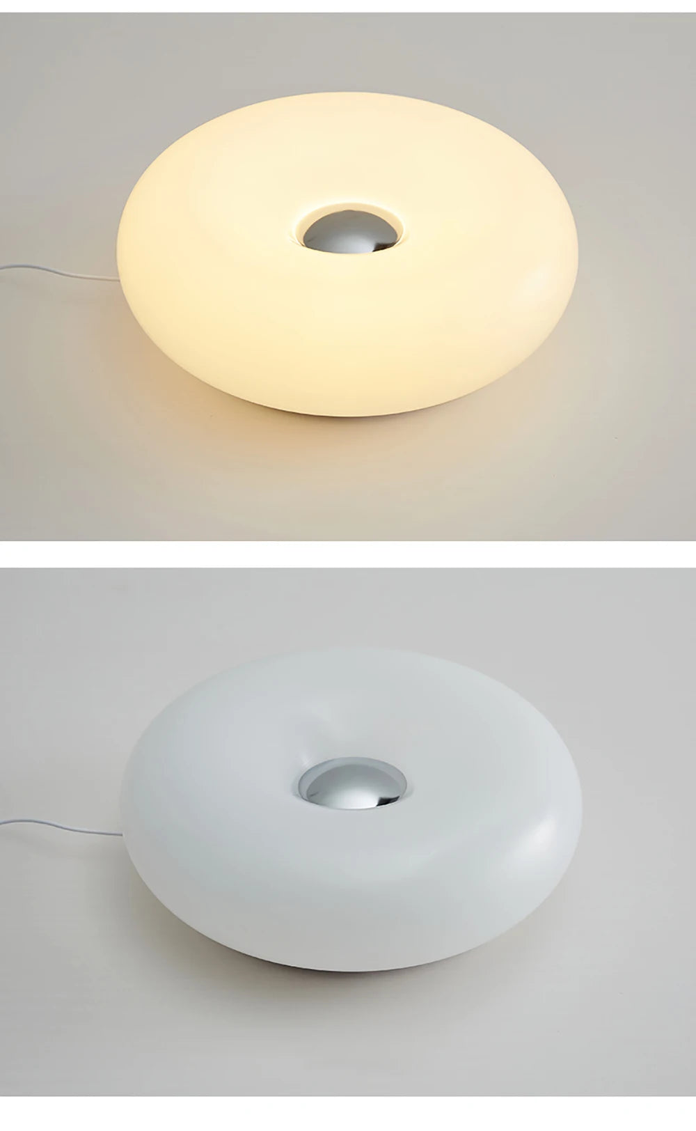 Bauhaus table lamp USB plug bedroom bedside lamp living room dining room decoration donut ambient light (Not glass)