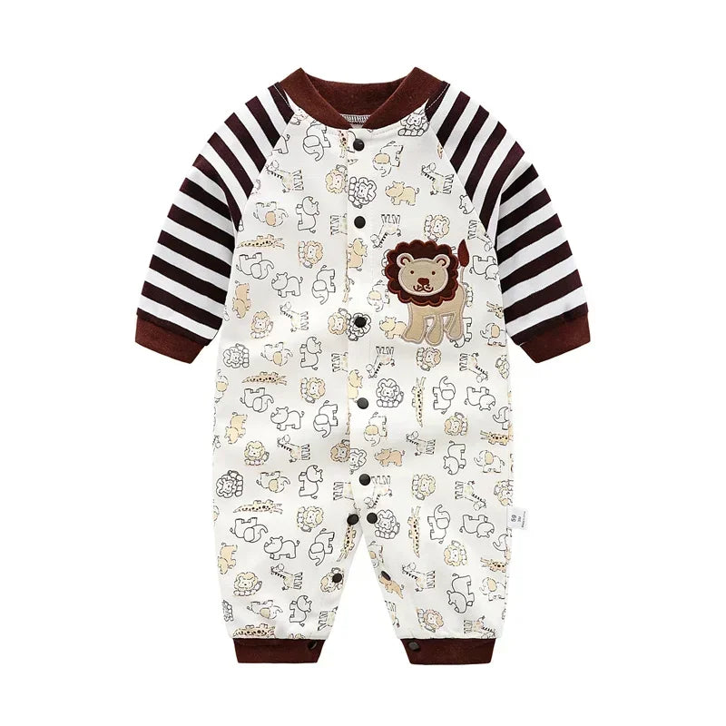 Ropa de bebé primavera 2024, ropa de algodón para niñas de 0 a 12 meses, monos de otoño para recién nacidos, monos cómodos para bebés, mamelucos para bebés niños