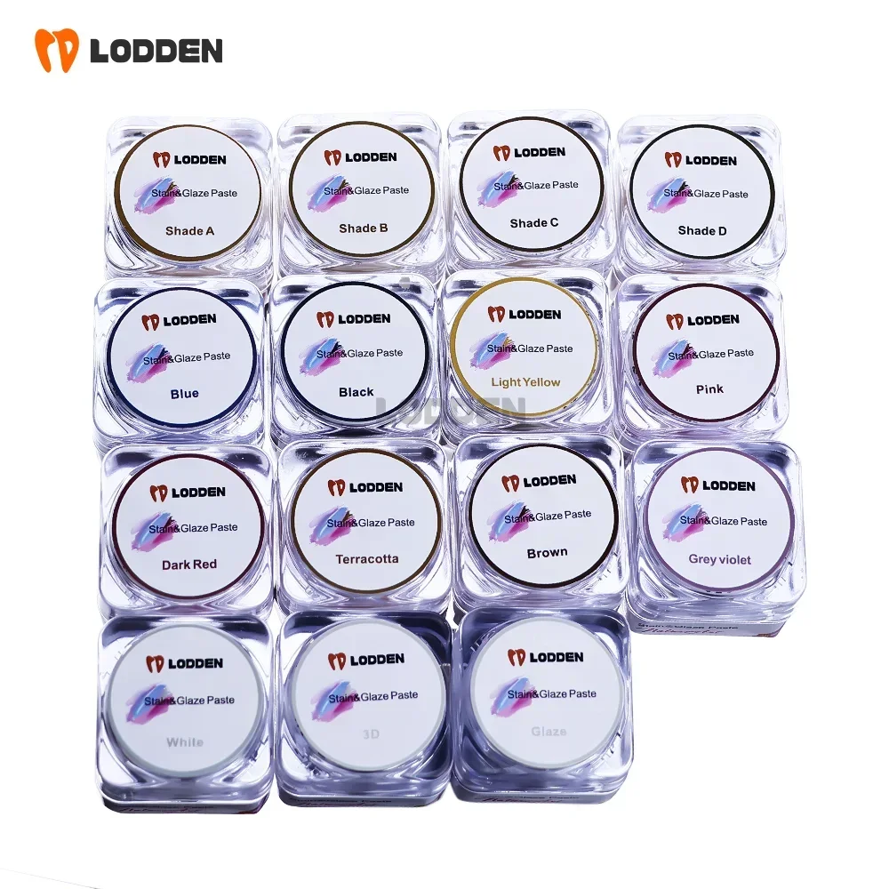 Dental Glaze Paste Diluent Liquid Refreshing Liquid Stain and Glazing Paste Kits for Zirconia Dental Lab Cad Cam Material Lodden