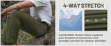 TACVASEN Waterproof Lightweight Hiking Pants Mens Ripstop Quick Dry Cargo Work Pant Outdoor Trekking Hard-wearing Trousers Male