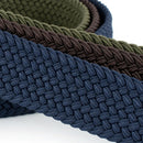 105cm Adjustable Buckle Braided Belts Unisex Jeans Trousers Pants Strap Women Men Metal Lock Waistbands Stretch Woven Belt