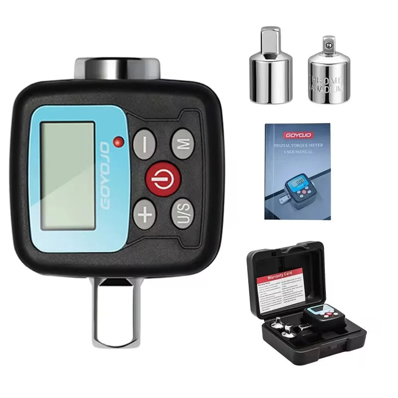 Llave dinamométrica digital profesional de 1/4'', 3/8'' y 1/2'', adaptador de torsión electrónico para reparación de bicicletas y automóviles. Juego de herramientas manuales.