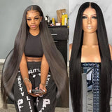 Peruca lace frontal cabelo humano liso HD 250% - densidade - longo luxo