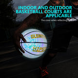 Glowing Basketball Leather Luminous Wear-Resistant Ball Size 5/6/7-27.5/28.5/29.5'' For Youth,In&Outdoor Basketball Night Game