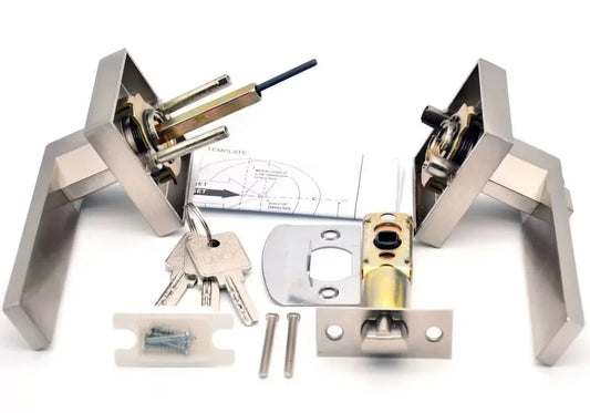 Heavy-Duty Interior Door Handle Locks with Core/Latch Safety Door Lock Accessories - Durable Door Lock Handle Set for Home