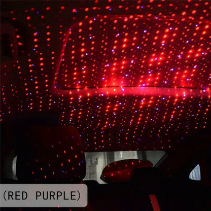 Lámpara de proyección de estrellas USB de 2 cabezales, luces decorativas LED ajustables para decoración de interiores de coche o boda, proyector de techo, luz nocturna 