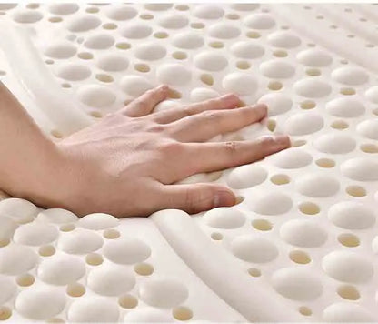 Natural Latex Mattress Topper Natural Rubber Mattress Home Dormitory Soft Cushion Mat Queen Size Medium Firmness Bed Pad Durable