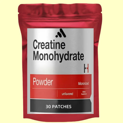 Creatine Monohydrate Transdermal Patches- Support Muscles, Cellular Energy and Cognitive Function - 30 Patches