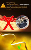 220V Led Strip with ON/OFF Switch Waterproof COB LED Strip 220V Flexible Ribbon for Room Bedroom Kitchen Outdoor Garden Lighting