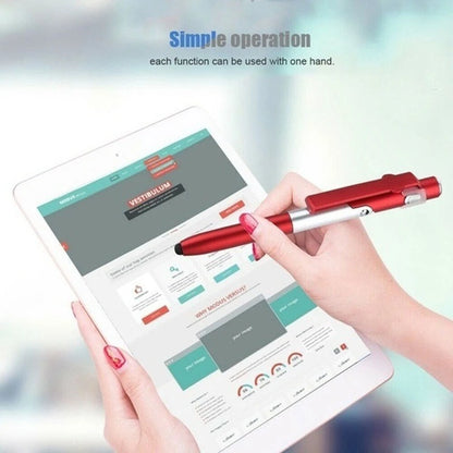 Newest 4-In-1 Multifunction Ballpoint Pen LED Light Fold Phone Holder Night Read Writing Pencil Office School Student Stationery