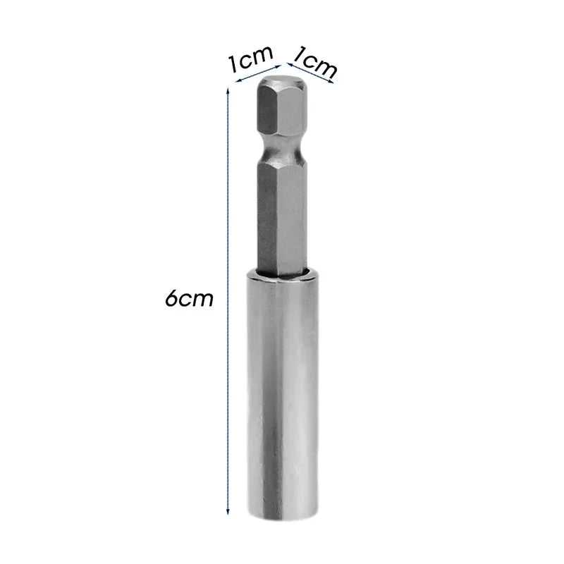 10/1pcs Magnetic Screwdriver Extension Hex Shank Extended Connecting Rod Carbon Steel Screwdriver Bit Holder Power Tools