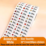 Custom Name Tag Sticker Waterproof Kawaii Stickers Decals Personalized First Name Label for Children School Stationery Bottle