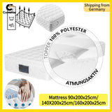 Comanlai Spring Mattress 90x200cm/140x200cm/160x200cm 25cm Height 7 Zones Cold Foam Mattress Microfiber Cover H3 Hardness