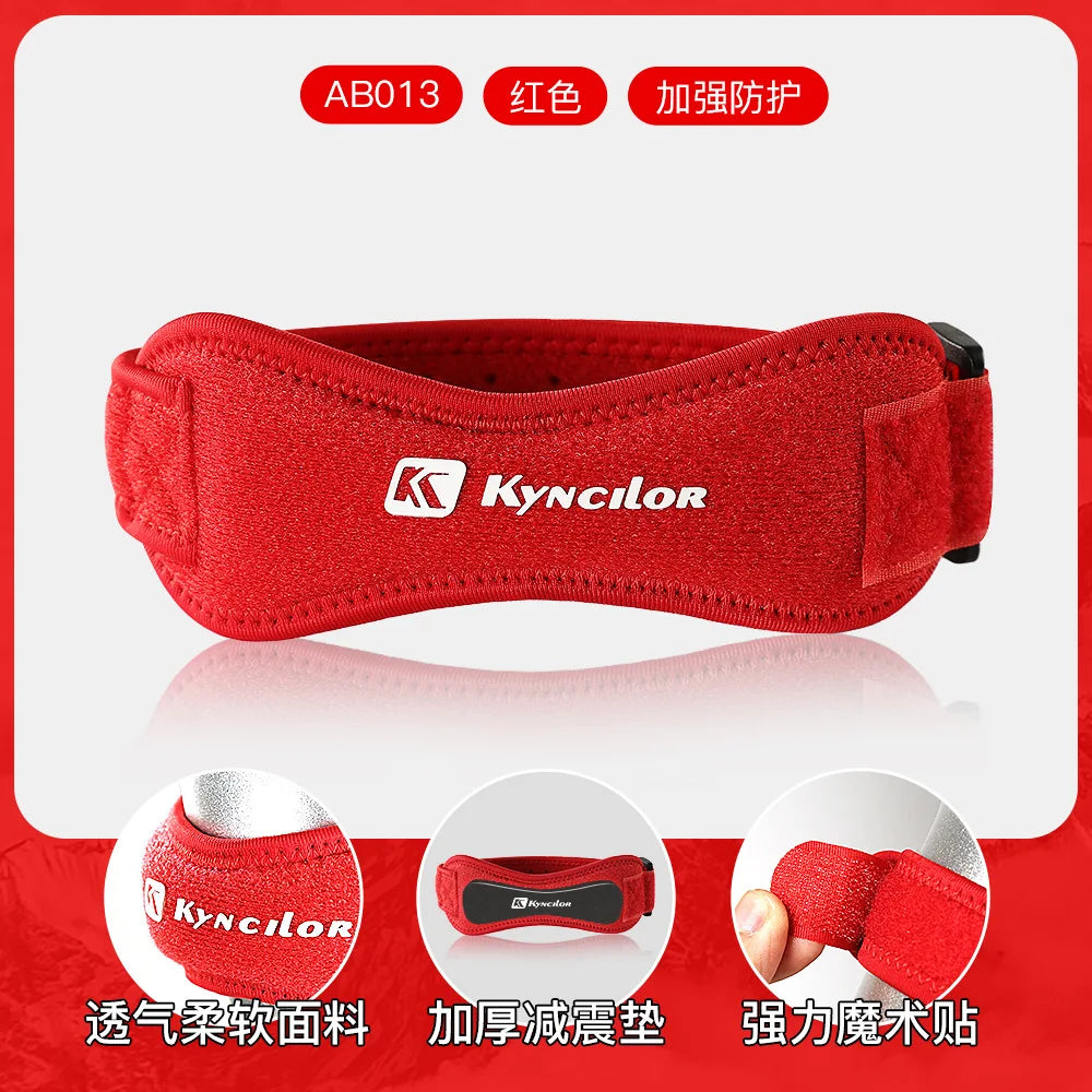1 unidade – Faixa de compressão ajustável para patela (suporte/tira para joelho) – Proteção de tendão para basquete com almofada de absorção de impacto