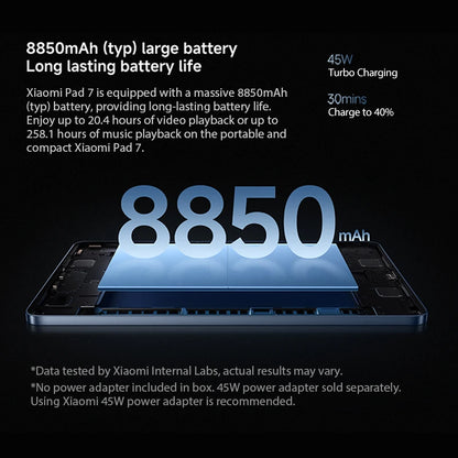 Global Version Xiaomi Pad 7 Mi Tablet 11.2" 3.2K 144Hz Display Adreno GPU 45W Turbo charge 8850mAh Snapdragon 7+ Gen 3