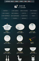 Gold Luxury Home Dinnerware Sets Gift Wedding Guests Party Kitchen Tableware Ceramic Christmas Vaisselle Cuisine Dinner Sets