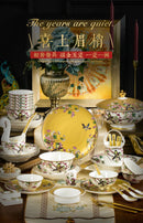 Fine Bone China Plates Dinner Sets Ceramics Luxury Breakfast Dinnerware Gift Women Vajillas Completa Ceramica Luxury Tableware