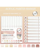 Languo 9pcs/box Soft Brush Acrylic Marker Pen Set，DIY Hand Drawn,Paint Art Markers pens,Student Graffiti Acrylic Paint Pens,M720