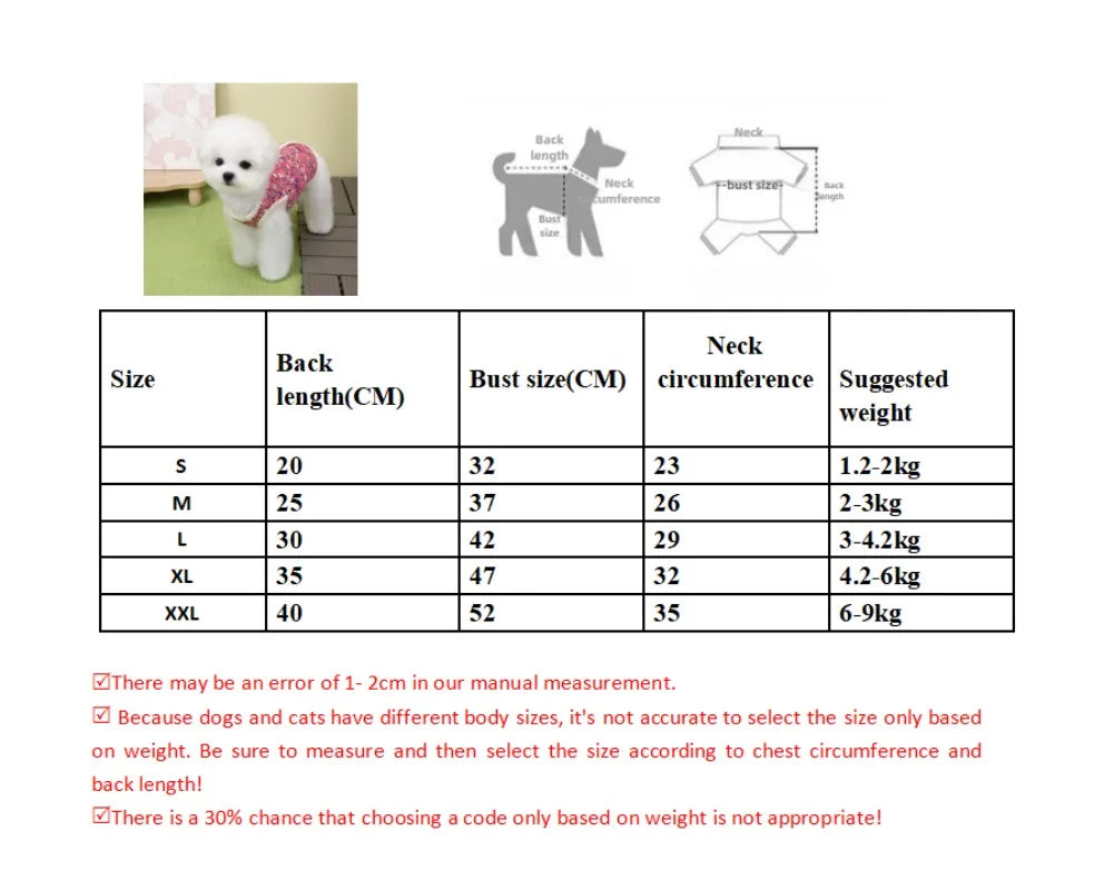 Winter Flower Pattern Pet Jacket Pet Dog Costume Navy Pink Sleeveless Vest Jacket Warm Comfortable Floral Cotton Vest Small Dog