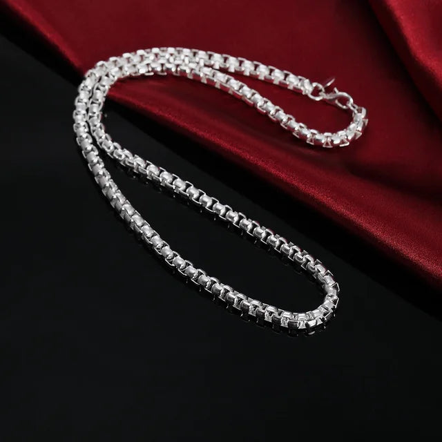 Colar de Corrente Cobra para Homens e Mulheres, prata esterlina 925, moda tira, alta qualidade, 1mm