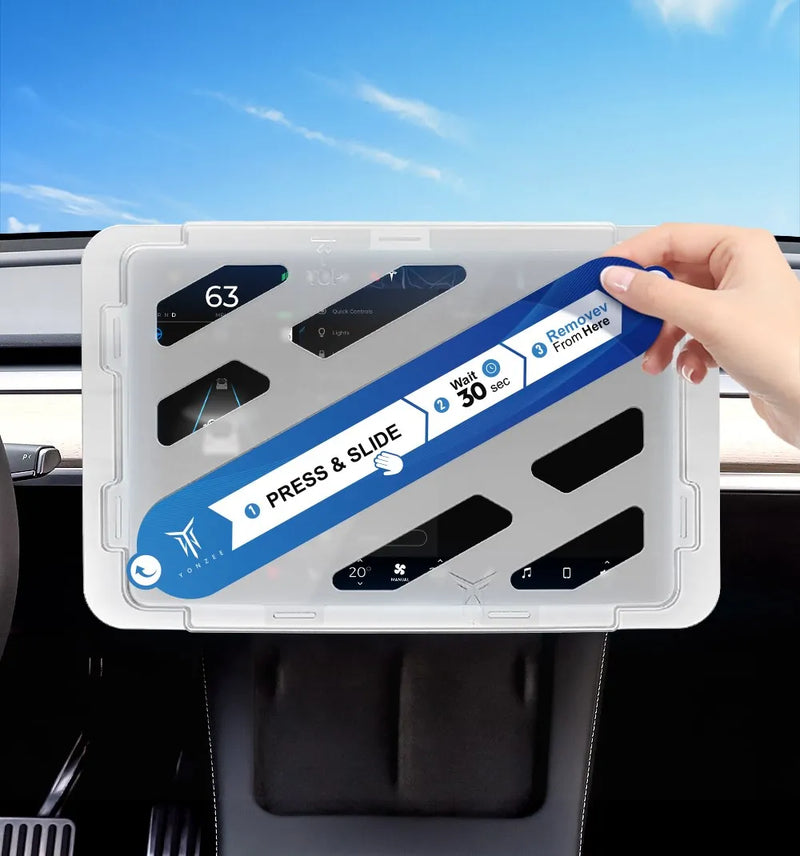 Protector de pantalla de vidrio templado YZ para consola central Tesla Model 3 Y, película HD antirreflejo, accesorios de protección de pantalla