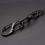 10Pcs S Type Mini Keychain Hook Stainless Steel Carabiner With Lock Anti-Theft Outdoor Camping Backpack Buckle Key-Lock Tool