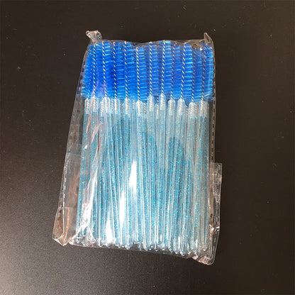 New style 50Pcs Disposable Crystal Eyelash Brush Eyelashes Lift Lifting Curler Eye Lash Extension Graft Brush Tool Accessories