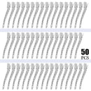 Pinzas de metal para el cabello para mujer, horquillas plateadas para peinar y seccionar, 24/30/50 piezas, pinza de cocodrilo para rizos largos y gruesos, bricolaje 