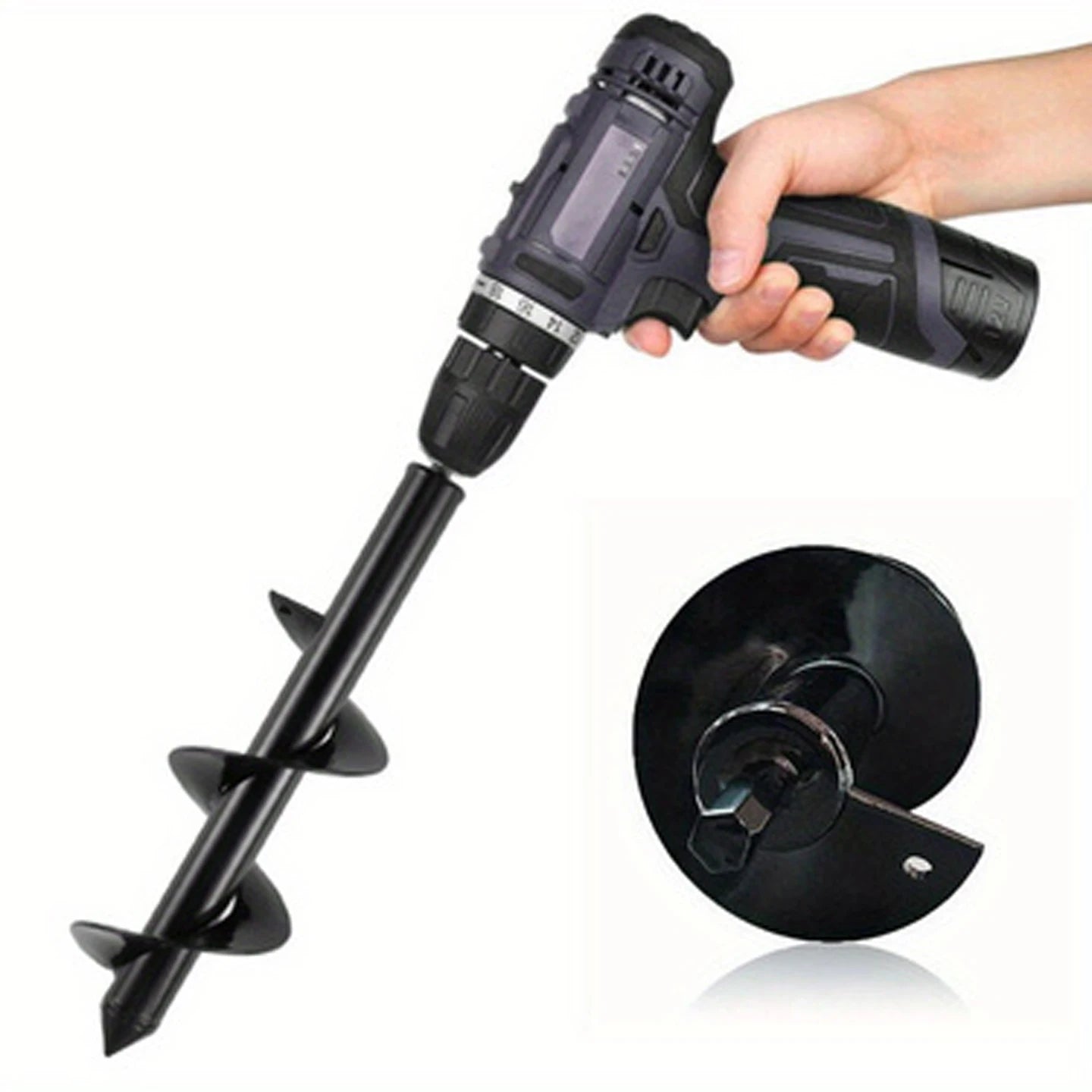Garden loose soil twist dig pit planting tool alloy drill auger bit