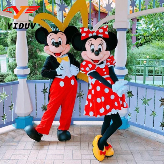 Disney Mickey Minnie Mouse Mascot Costume Anime Cartoon Character Cosplay Clothes Stitch Winnie Bear Party Halloween Adult Gift