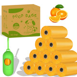 EPI photodegradable pet poop bags Orange scented dog poo bag pet cleaning supplies dispenser gift