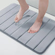 Memory Sponge Stripe Bathroom Non-slip, Water-Absorbent, Machine-Washable Floor Mat