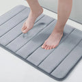 Memory Sponge Stripe Bathroom Non slip, Water Absorbent, Machine Washable Floor Mat