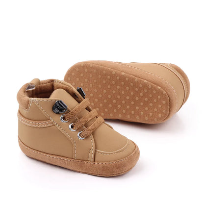 Zapatos casuales para bebés, botines con cierre de velcro para niños pequeños de 0 a 1 año, para caminar al aire libre