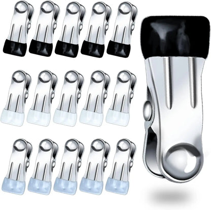 Pinzas resistentes para colgar ropa, pinzas resistentes de acero inoxidable para manualidades, toallas de playa, calcetines de cocina, telas