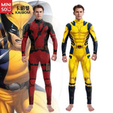 Halloween Adult Show Costume Marvel Costumes Deadpool Wolverine Cosplay Costumes Slim Jumpsuit