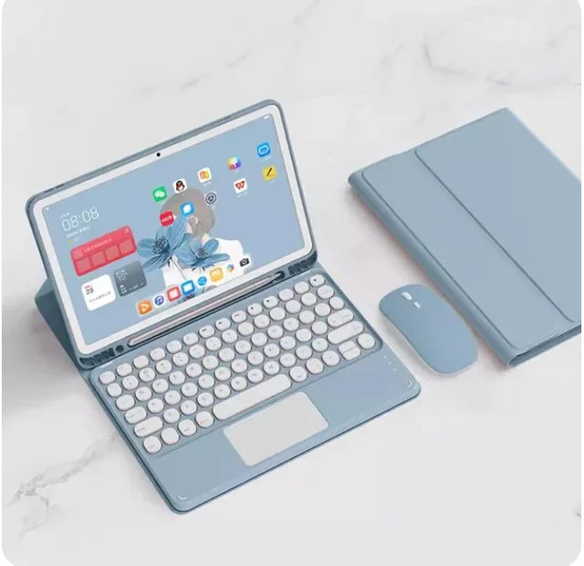 Funda con teclado Bluetooth para Redmi Pad, funda magnética de cuero desmontable con ratón y portalápices integrado, SE 11, 2023 