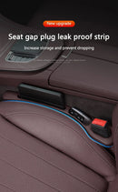 2pcs Car Seat Gap Filler Organizer Waterproof Car Seat Gap Plug Strip with 2 Grooves Seat Gap Storage Auto Interior Accessories